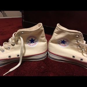 Cream High Top Converse